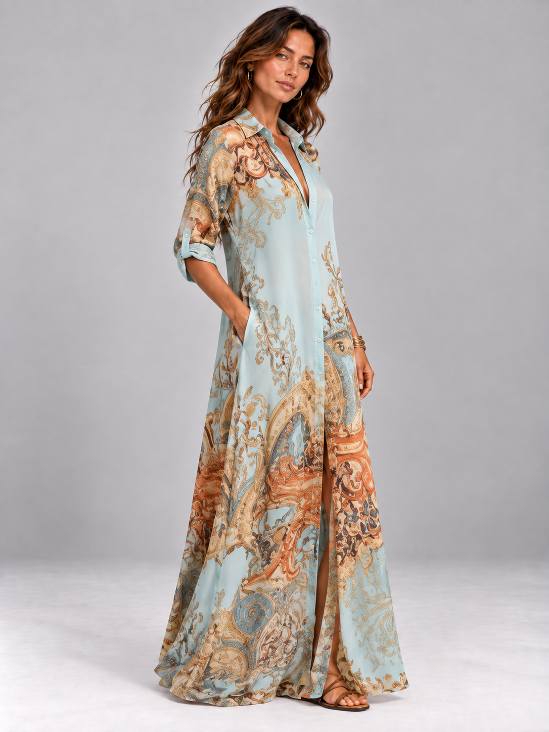 Solea | Robe maxi bohème imprimée