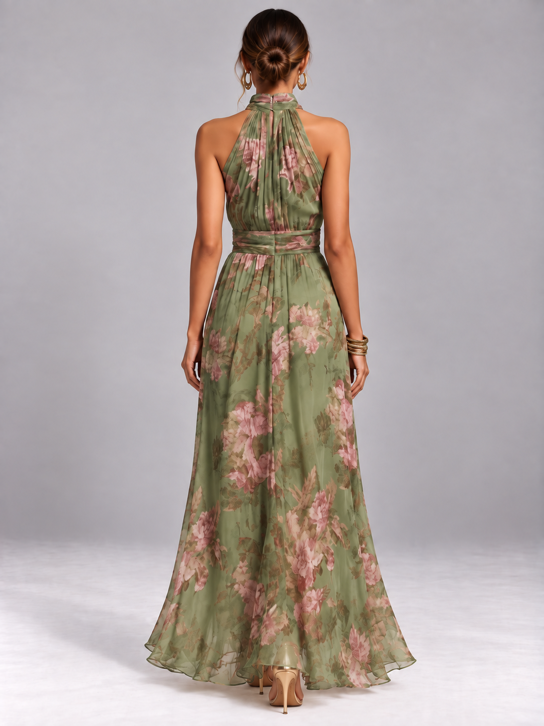 Camélia™ | Robe longue fluide à imprimé floral