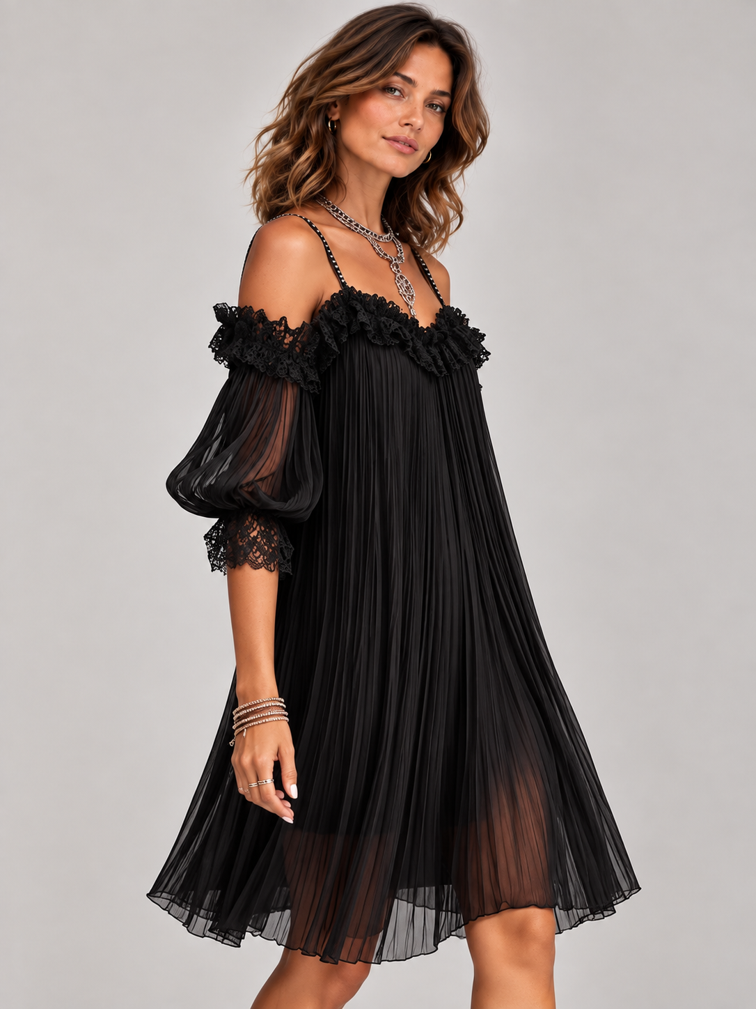 Clémence™ | Robe Courte Élégante en Dentelle