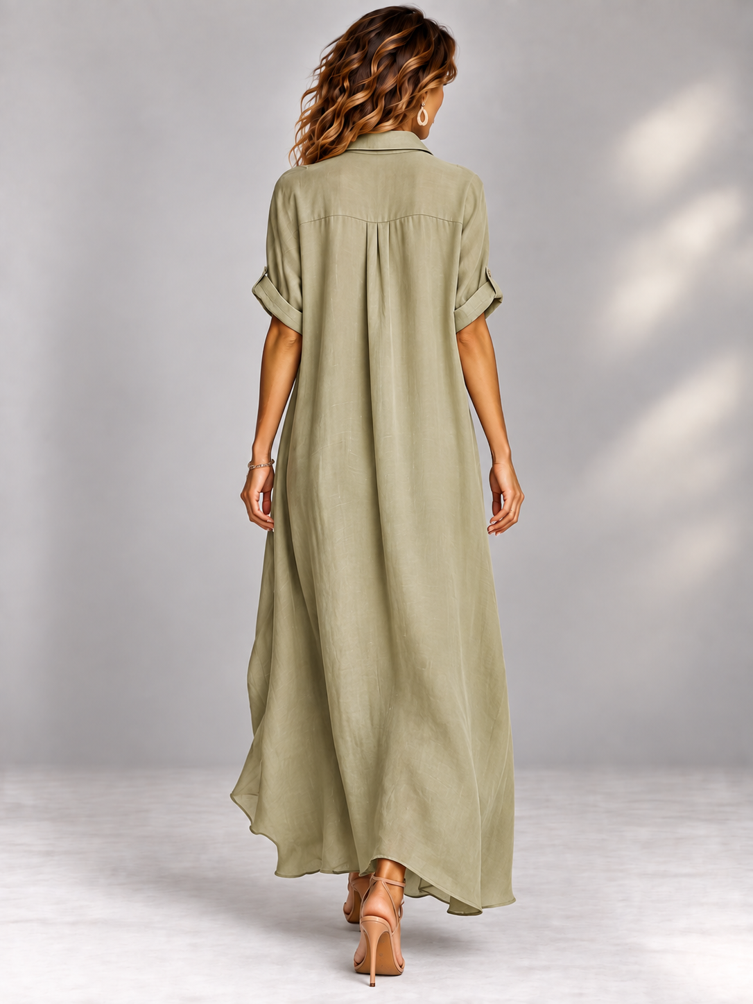 Sophie | Robe chemise longue fluide et élégante