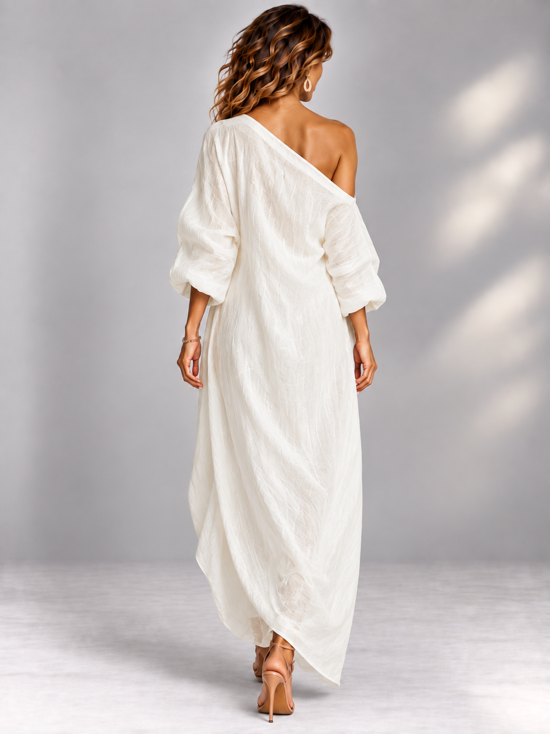 Soline | Robe longue fluide asymétrique élégante