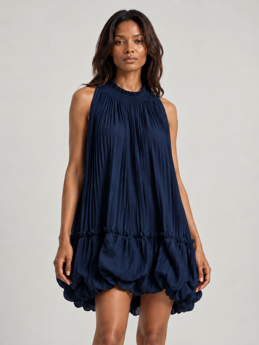 Camille™ | Robe Courte en Mousseline à Jupe Ballon