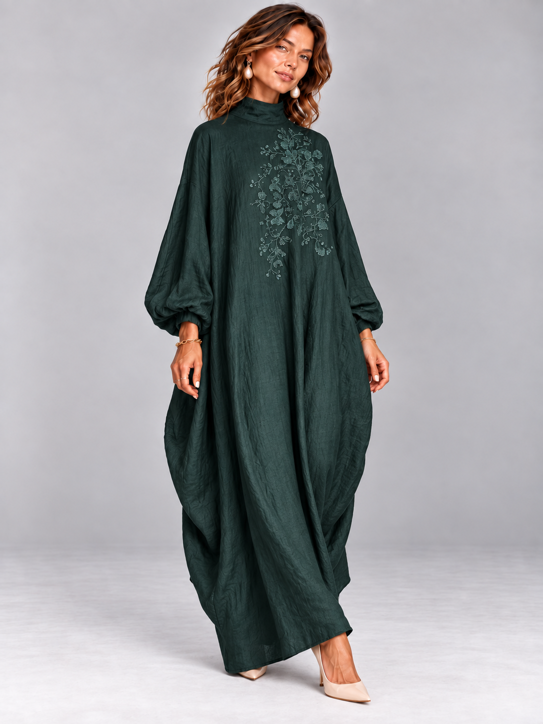 Marie | Robe maxi ample à manches longues