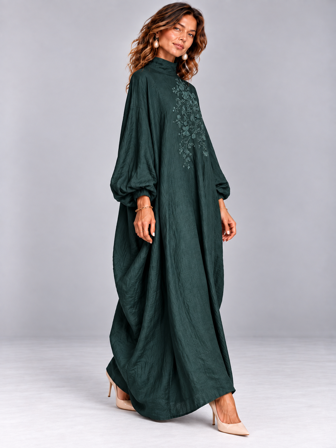 Marie | Robe maxi ample à manches longues
