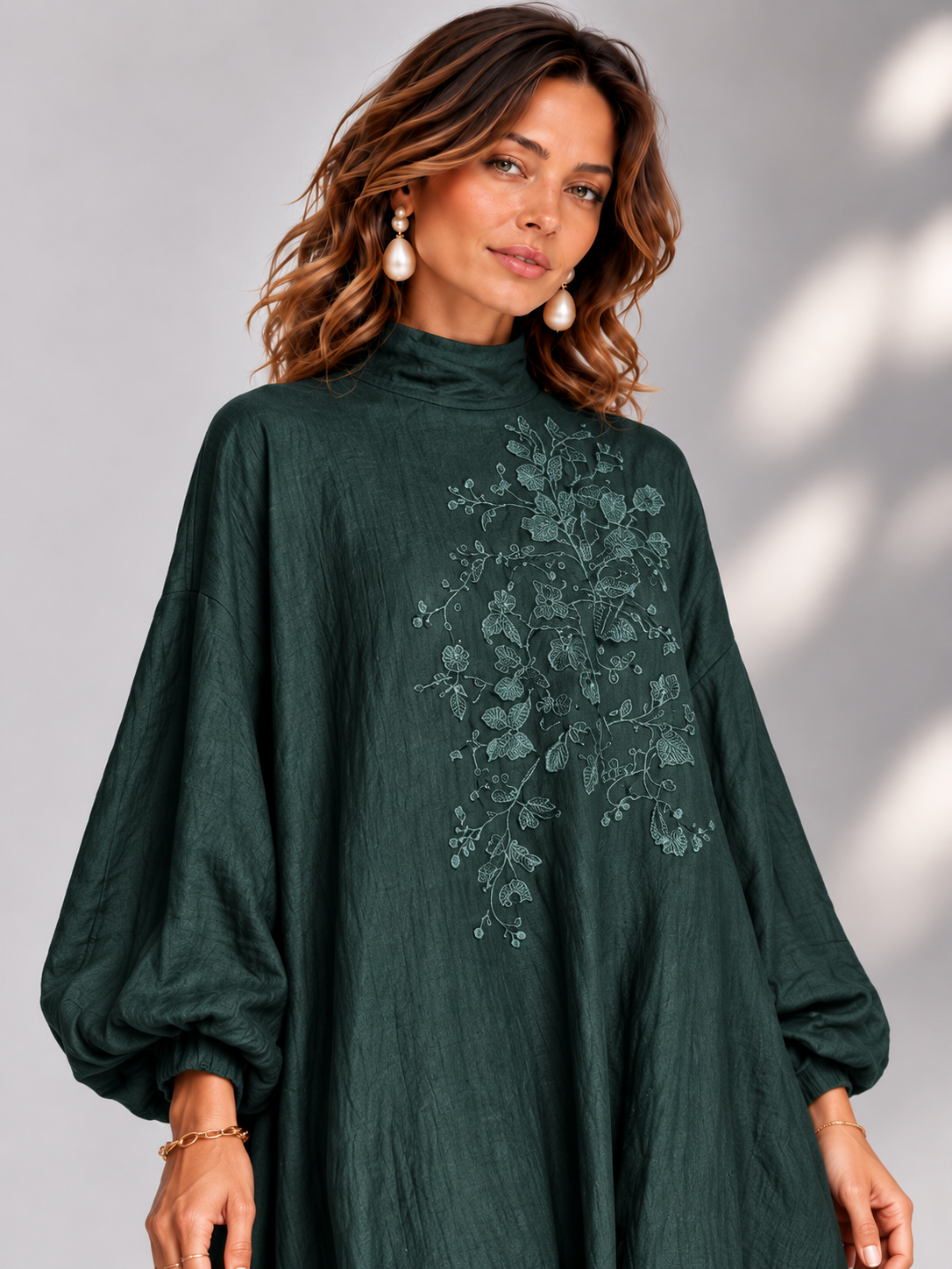 Marie | Robe maxi ample à manches longues