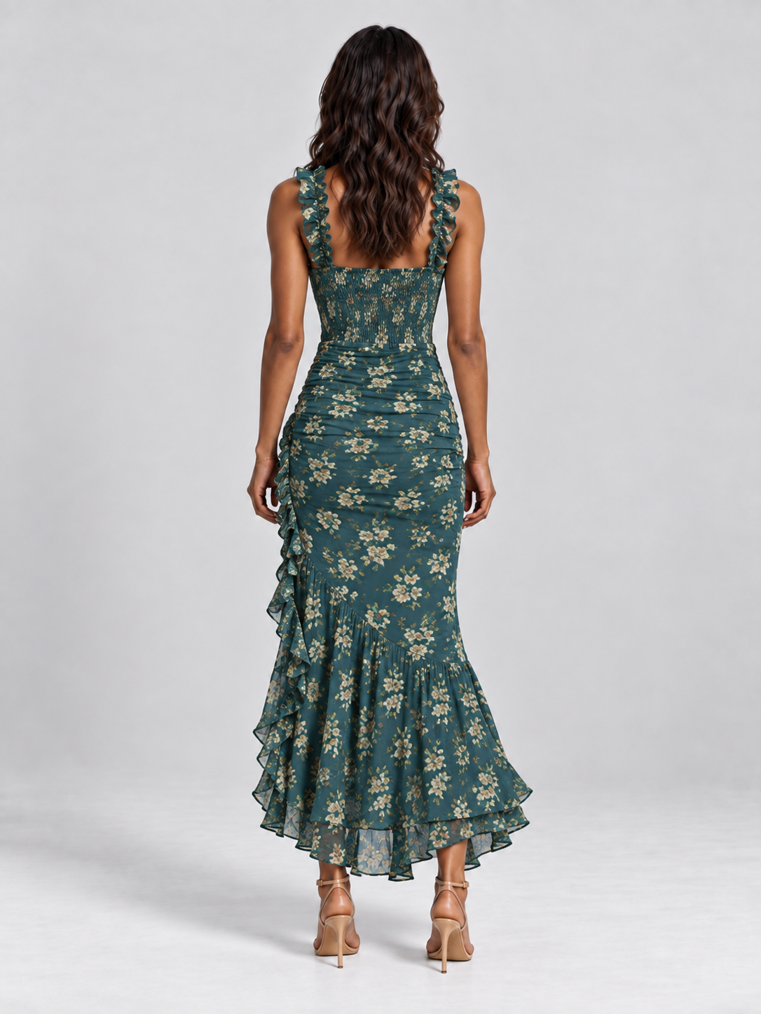 Lina | Robe fluide élégante avec imprimé et fente