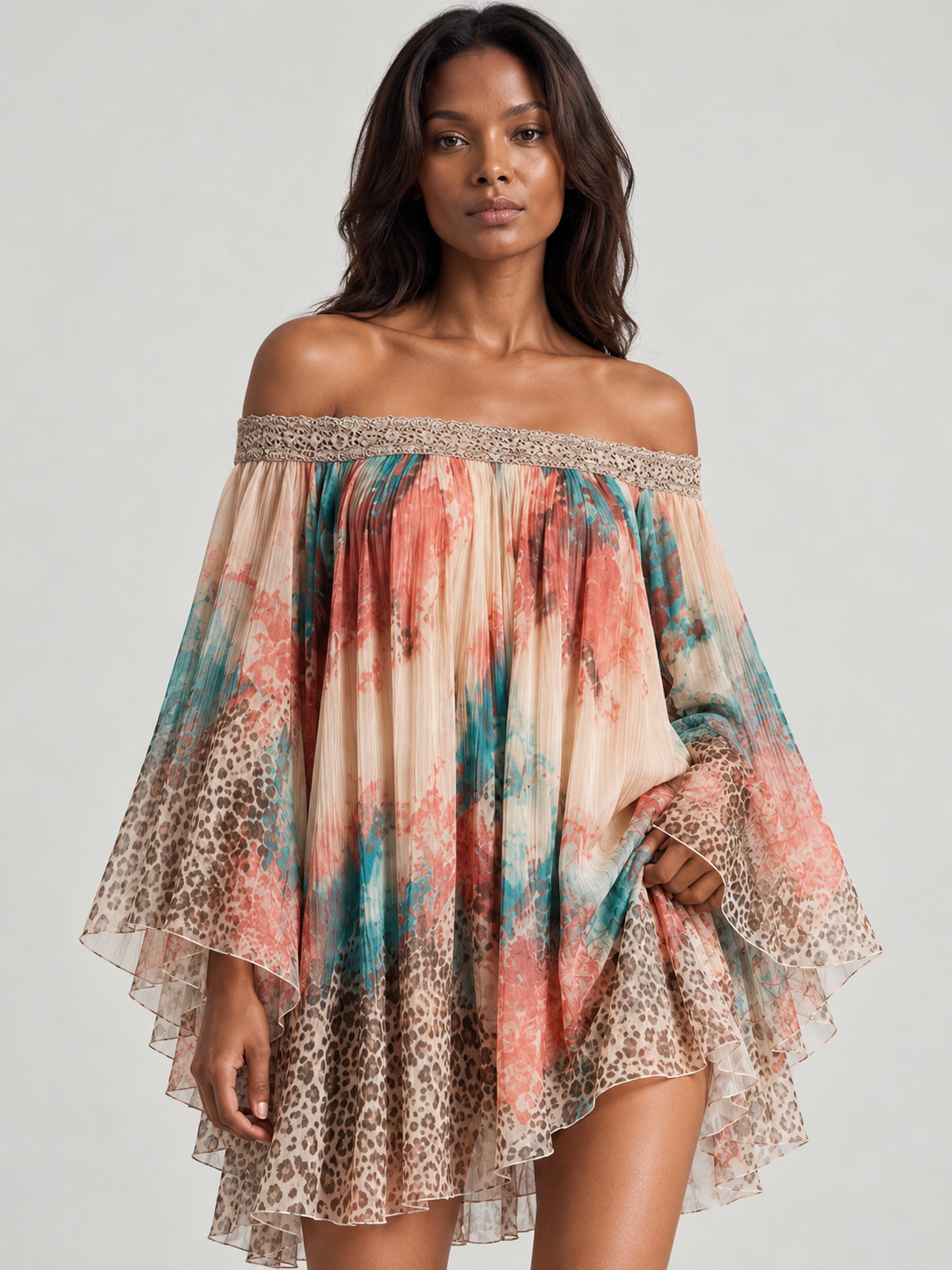 Aurélie | Robe fluide imprimée bohème