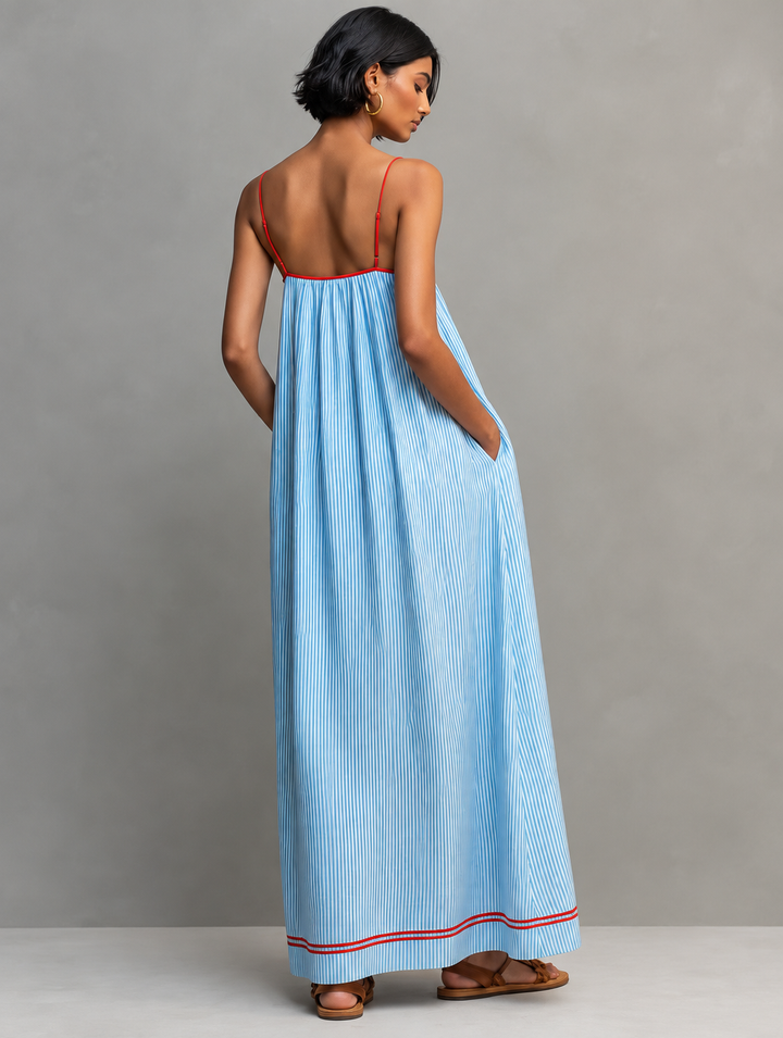 Amandine™ | Robe longue rayée