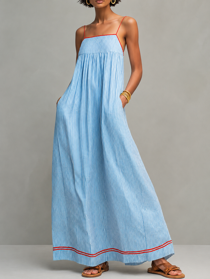 Amandine™ | Robe longue rayée