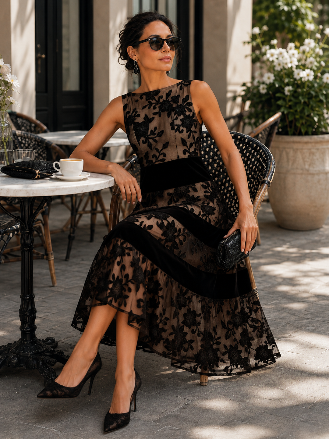 Élodie™ | Robe midi fleurie élégante