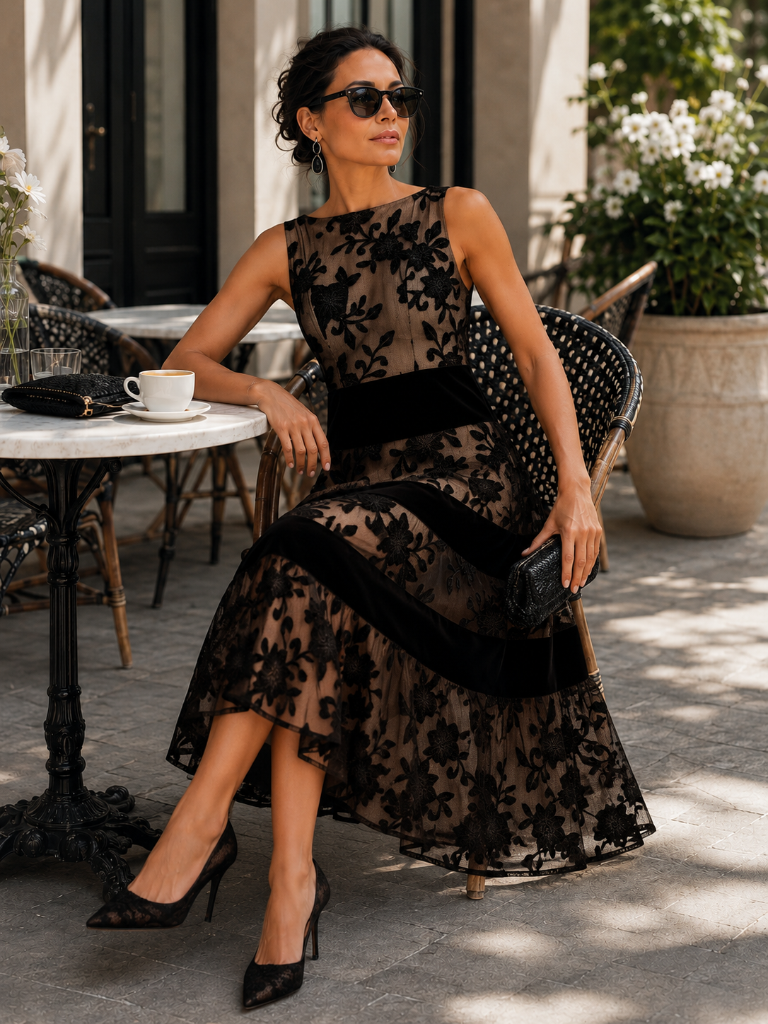 Élodie™ | Robe midi fleurie élégante