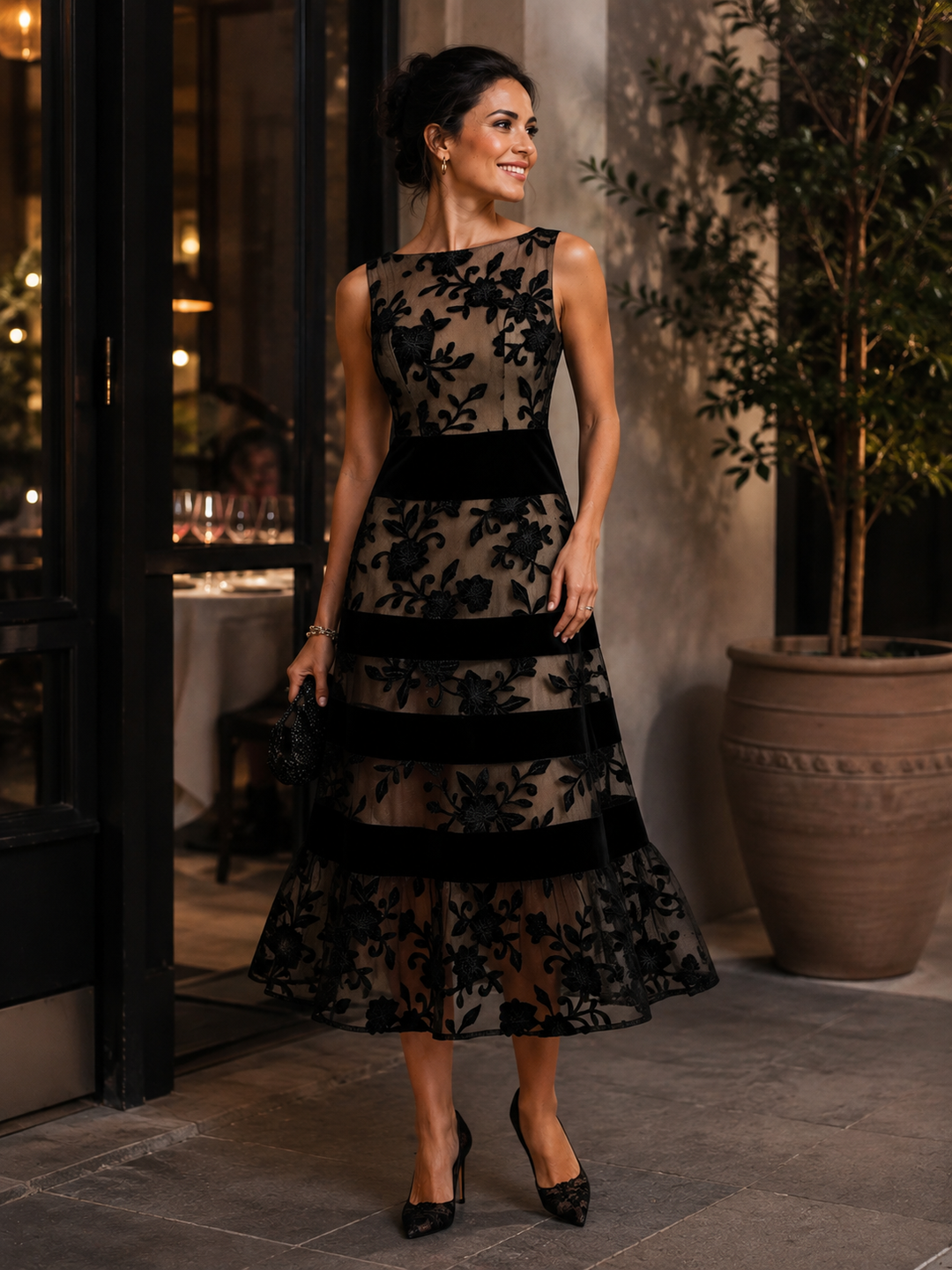 Élodie™ | Robe midi fleurie élégante