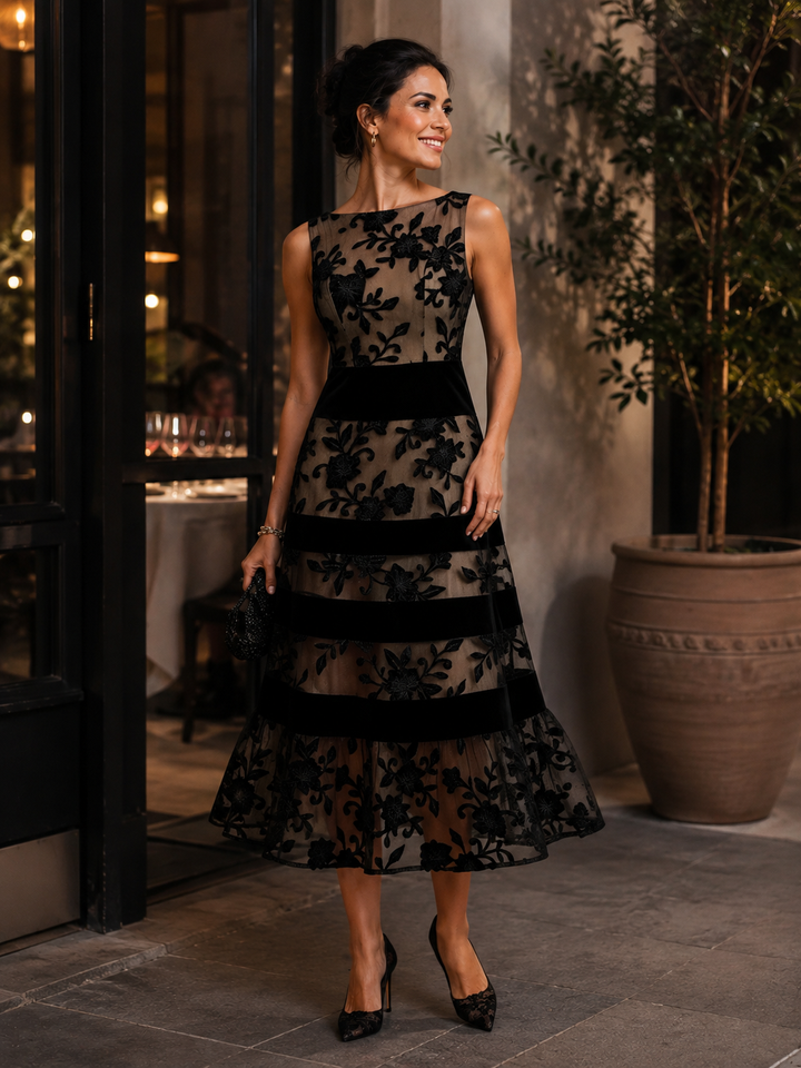 Élodie™ | Robe midi fleurie élégante