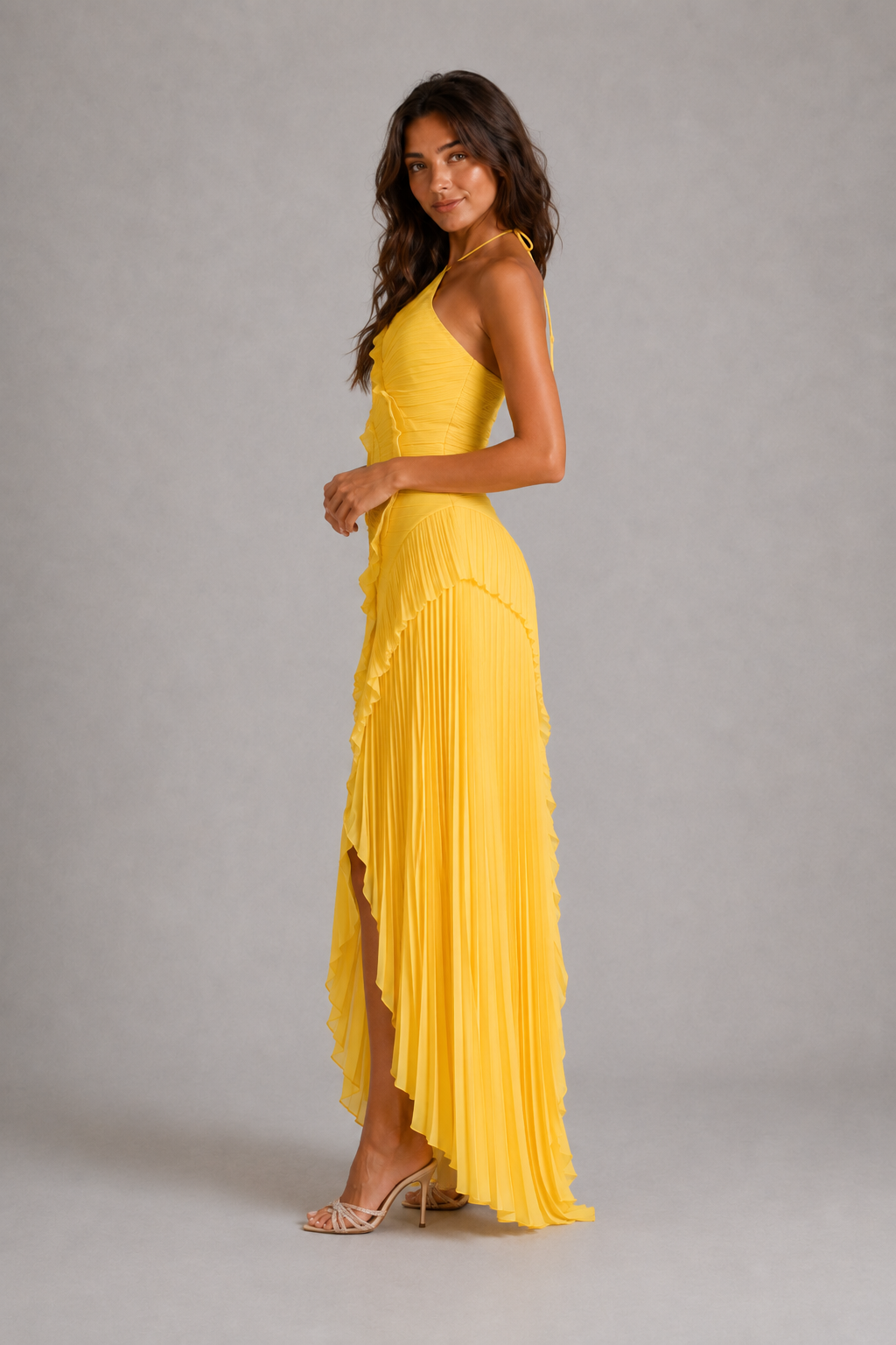 SOLÈNE | ROBE MAXI PLISSÉE
