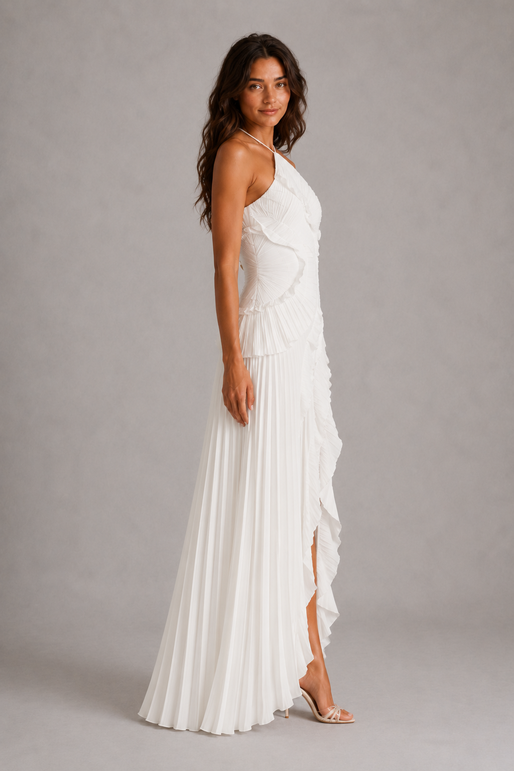 SOLÈNE | ROBE MAXI PLISSÉE