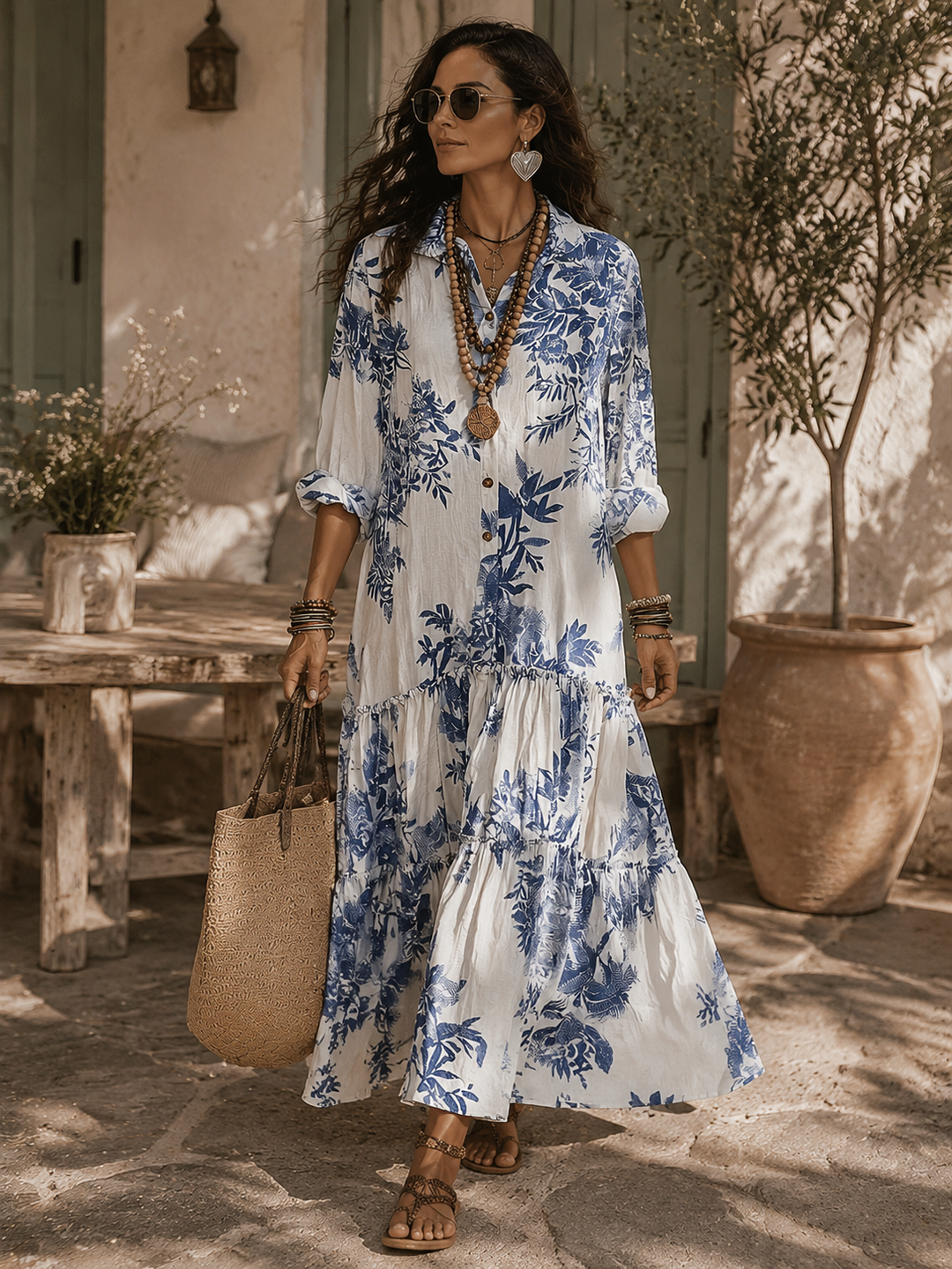 Margaux™ | Robe longue fleurie élégante