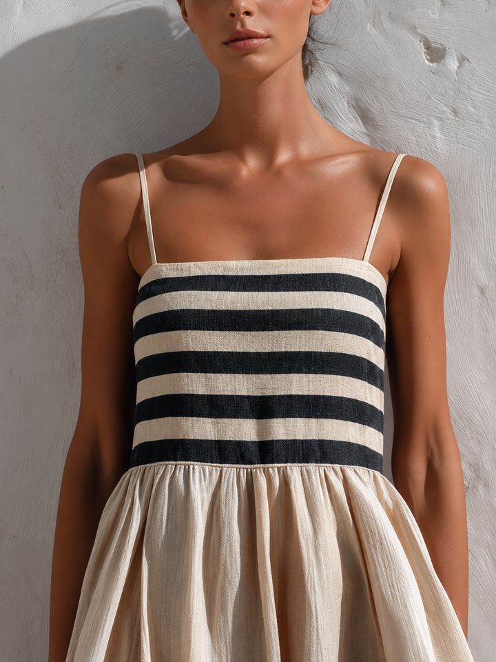 Camille | Robe Longue Rayée Légère