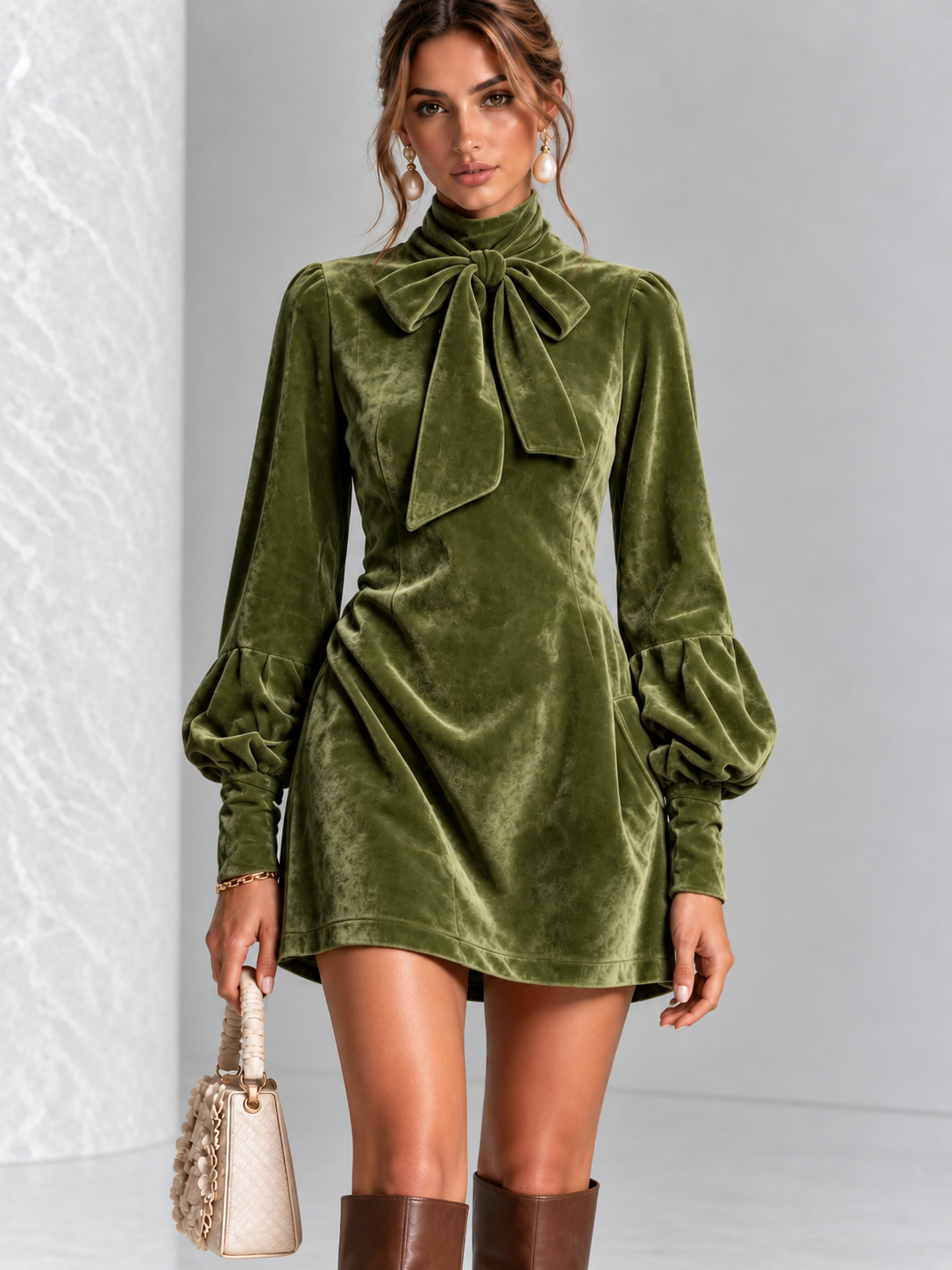 Juliette™ | Robe courte élégante à col noué