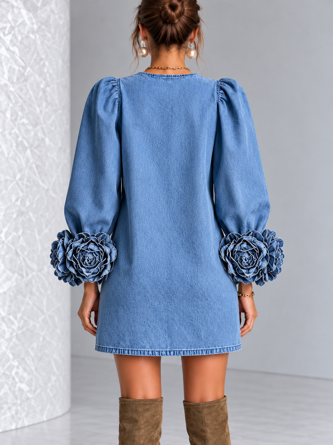 Élodie™ | Robe courte élégante à détails floraux