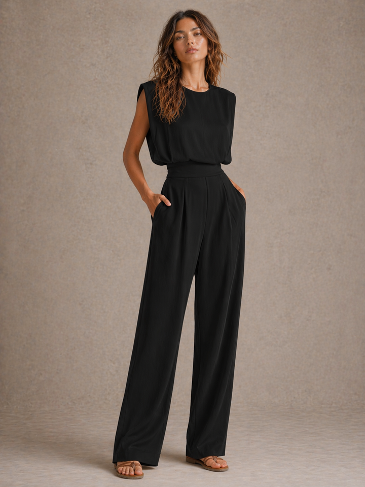 Juliette | Ensemble fluide élégant avec taille marquée et coupe minimaliste