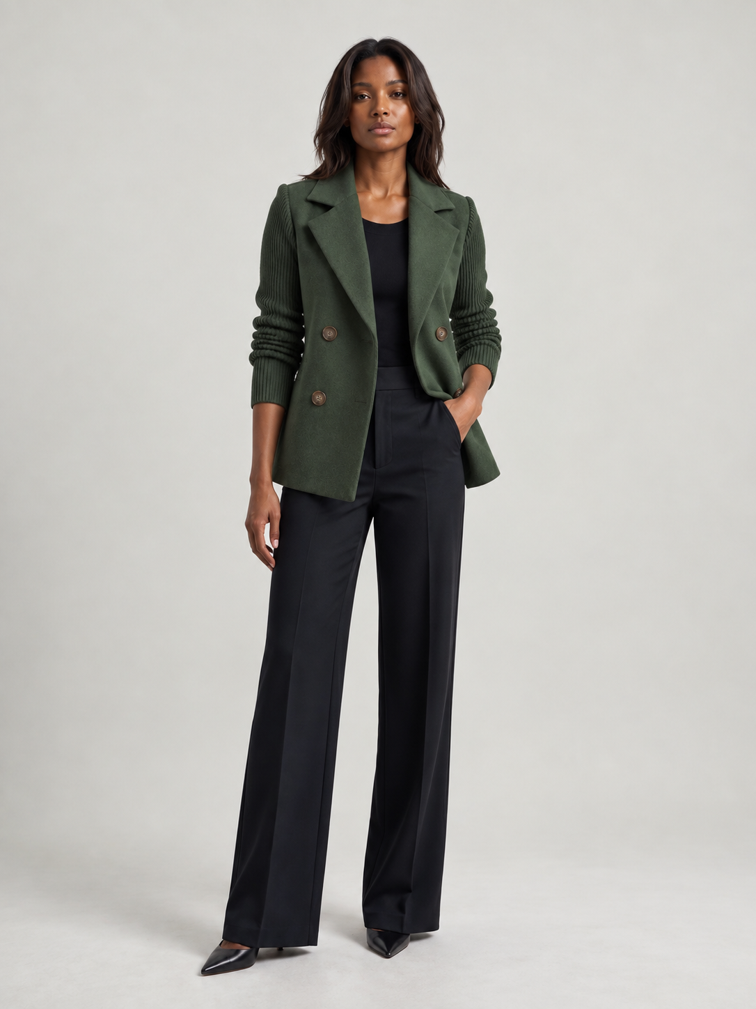 Clémence™ | Blazer élégant à manches en maille