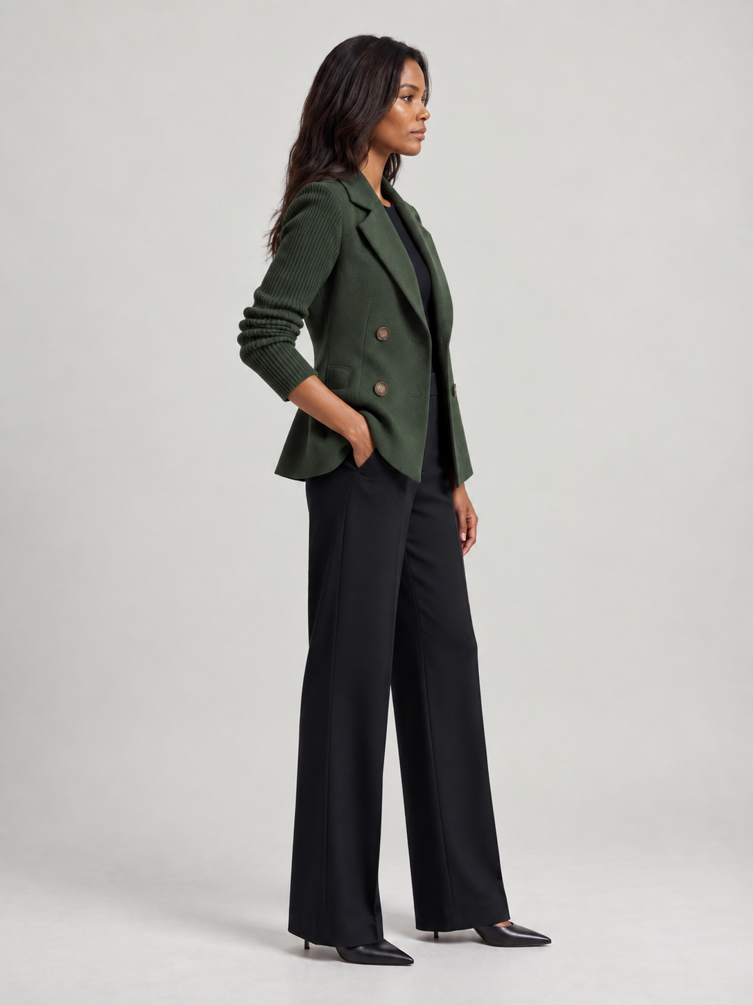 Clémence™ | Blazer élégant à manches en maille