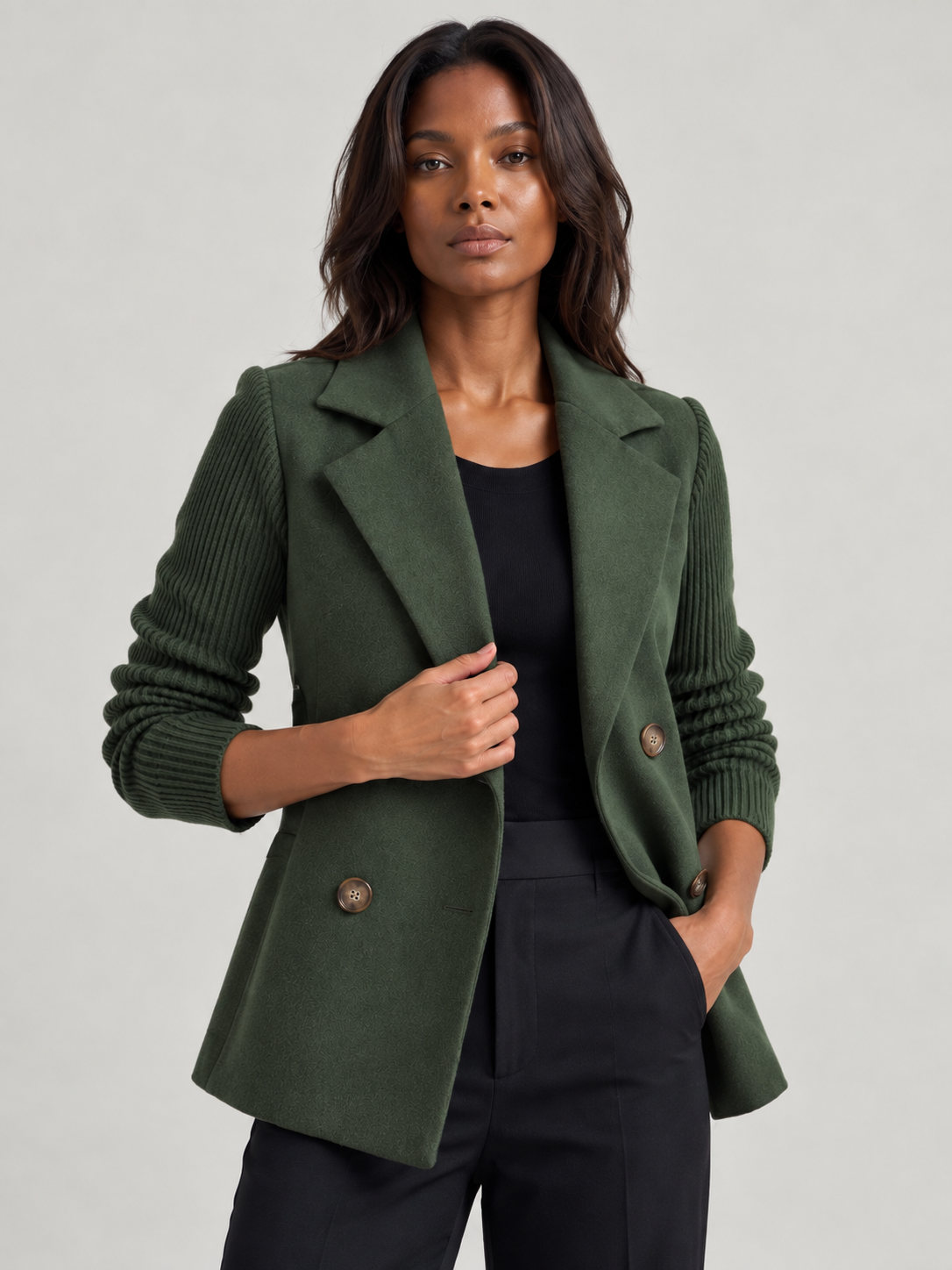 Clémence™ | Blazer élégant à manches en maille