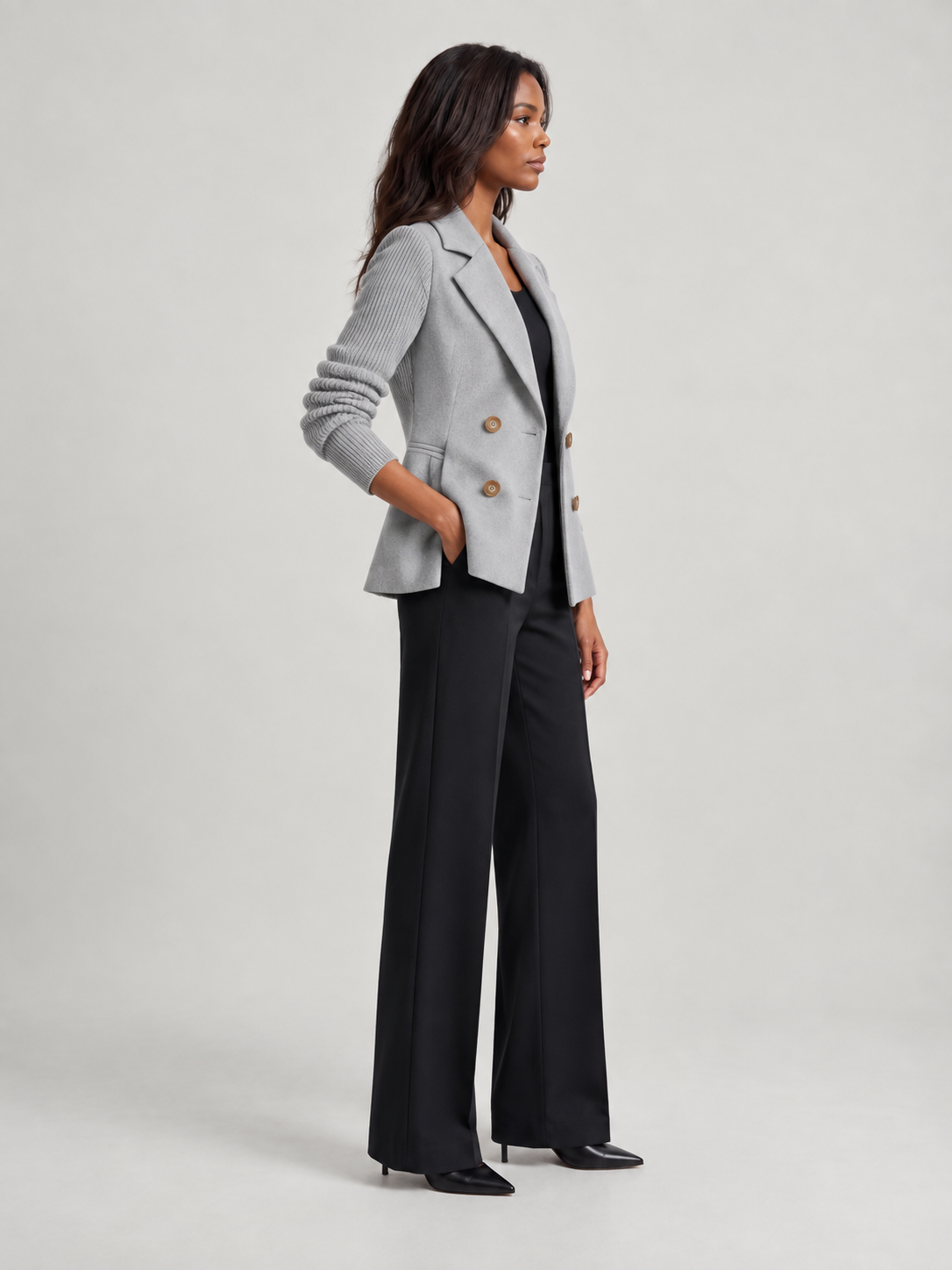 Clémence™ | Blazer élégant à manches en maille