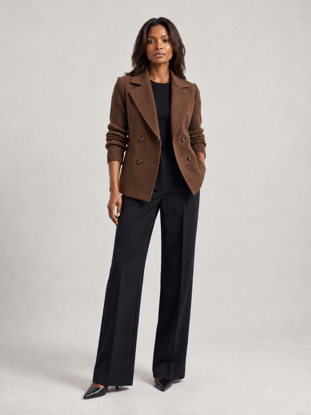 Clémence™ | Blazer élégant à manches en maille