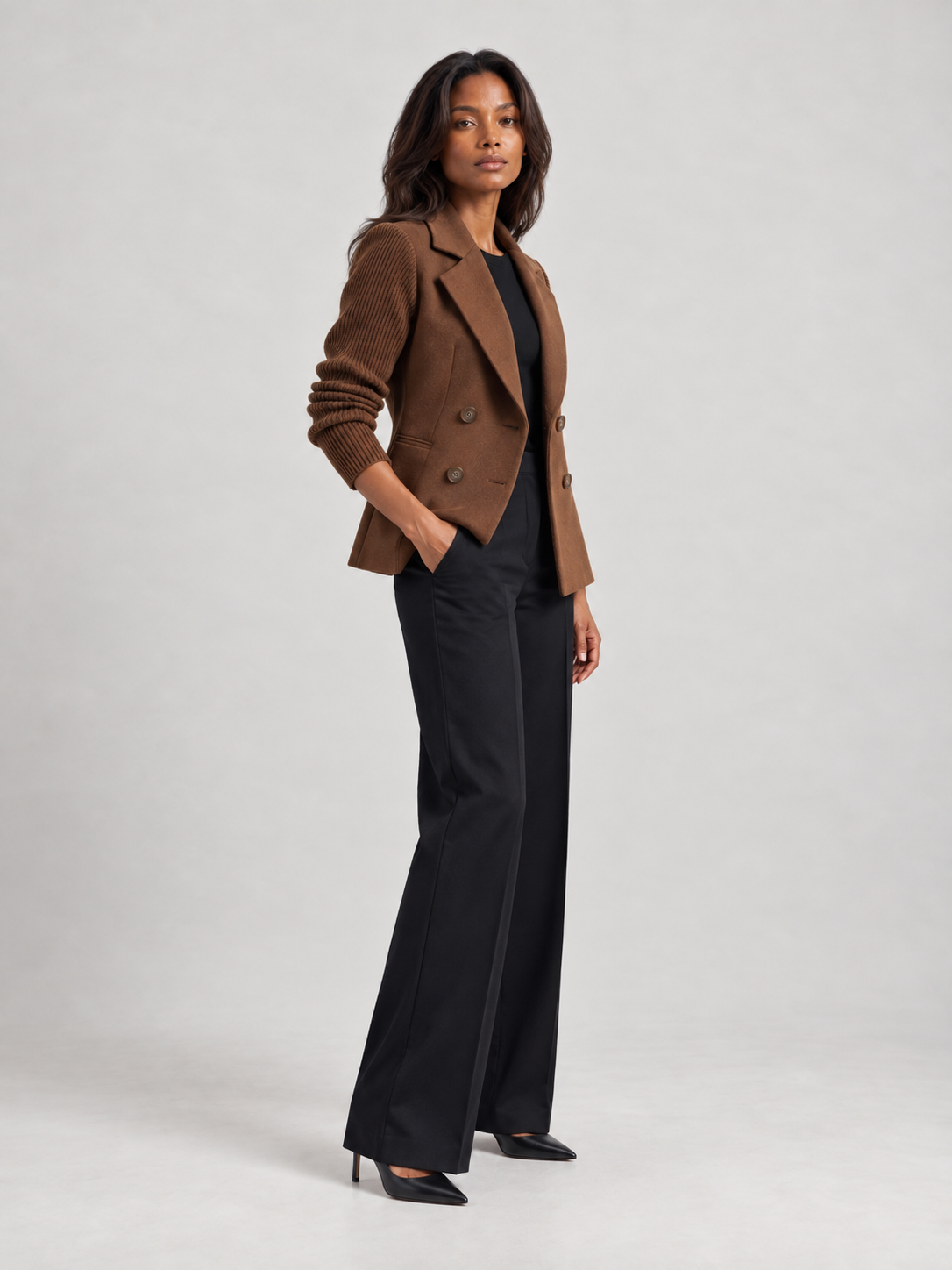 Clémence™ | Blazer élégant à manches en maille