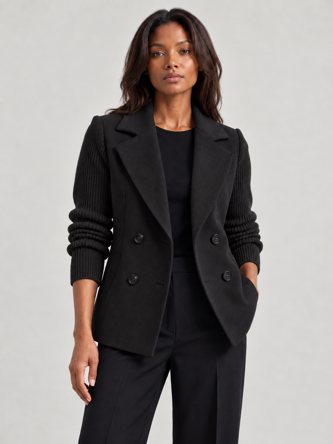 Clémence™ | Blazer élégant à manches en maille