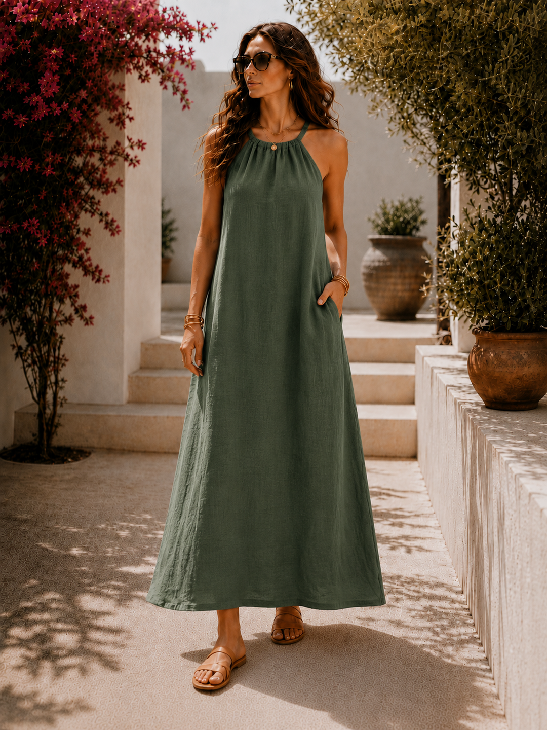 Élise | Robe longue élégante en coton