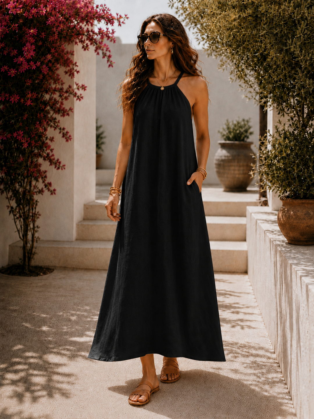 Élise | Robe longue élégante en coton