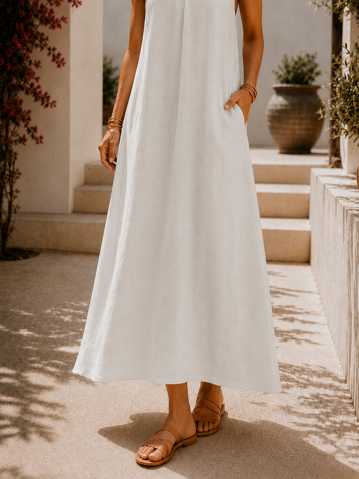 Élise | Robe longue élégante en coton