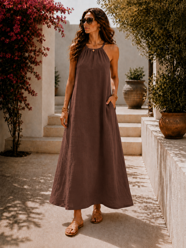 Élise | Robe longue élégante en coton