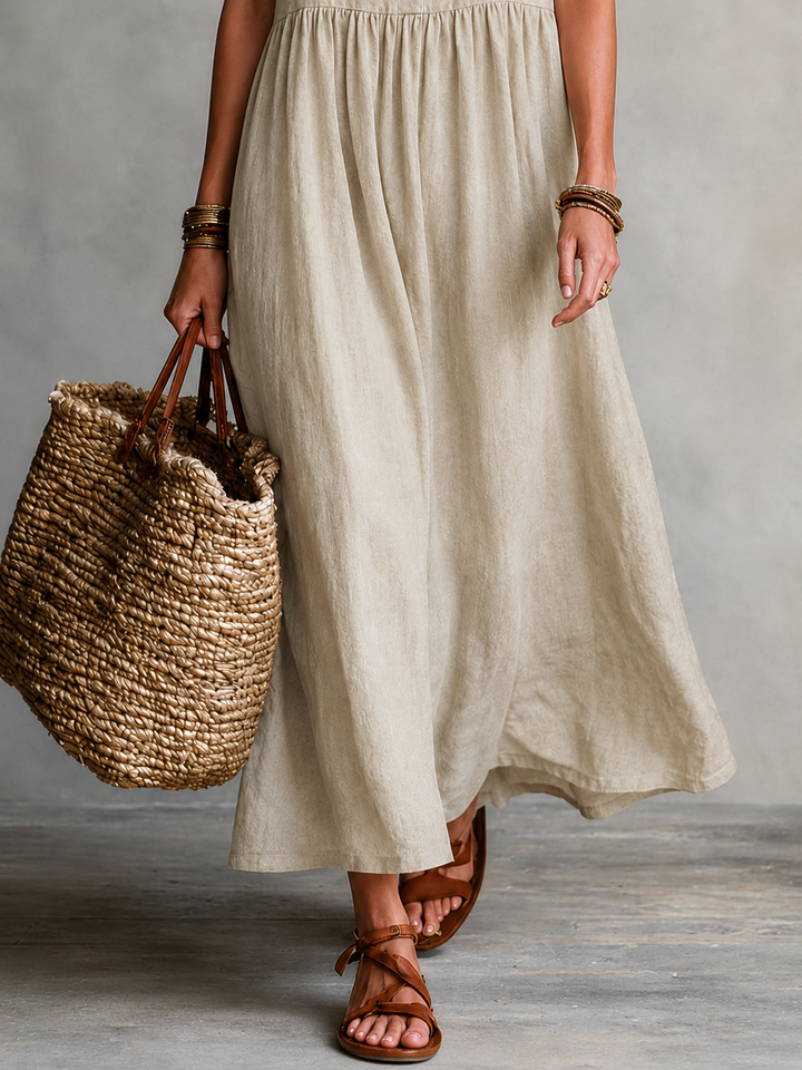 Amélie | Robe longue élégante en lin