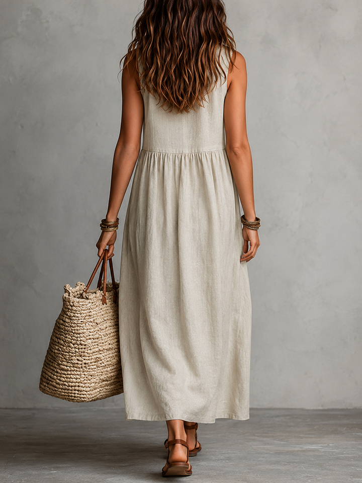 Amélie | Robe longue élégante en lin