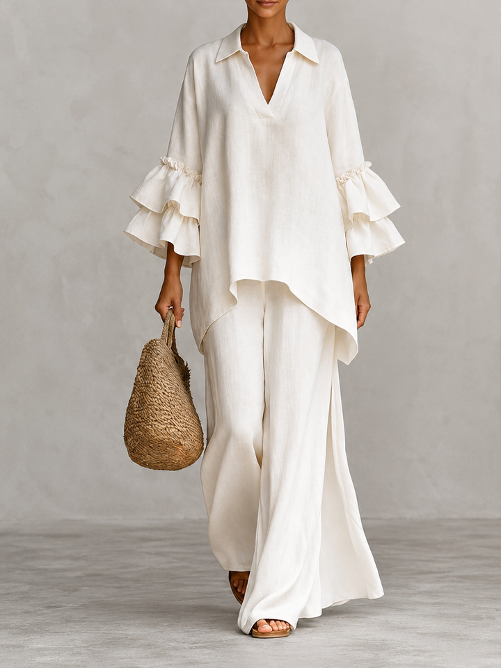 Lena | Ensemble fluide avec haut ample et pantalon large