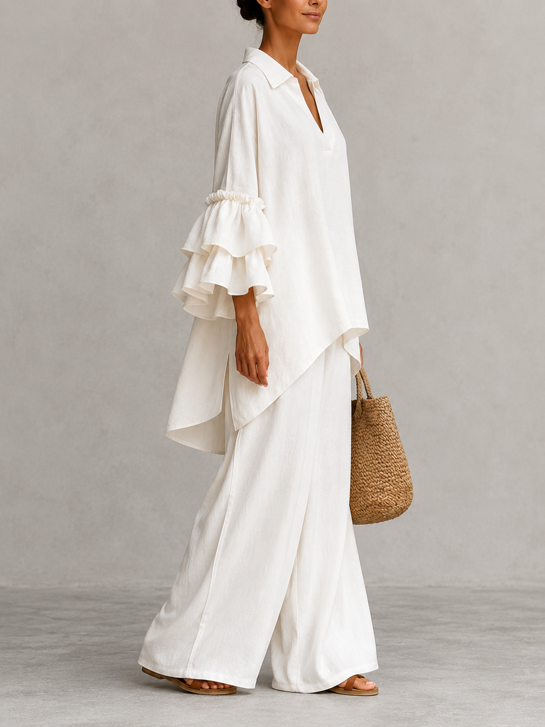Lena | Ensemble fluide avec haut ample et pantalon large