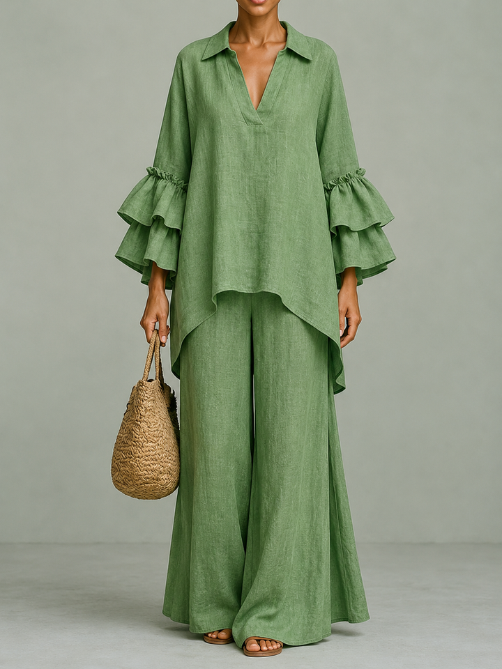 Lena | Ensemble fluide avec haut ample et pantalon large