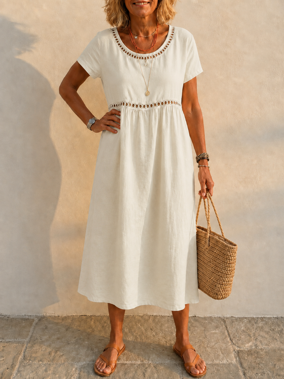 Mireille™ | Robe longue en coton
