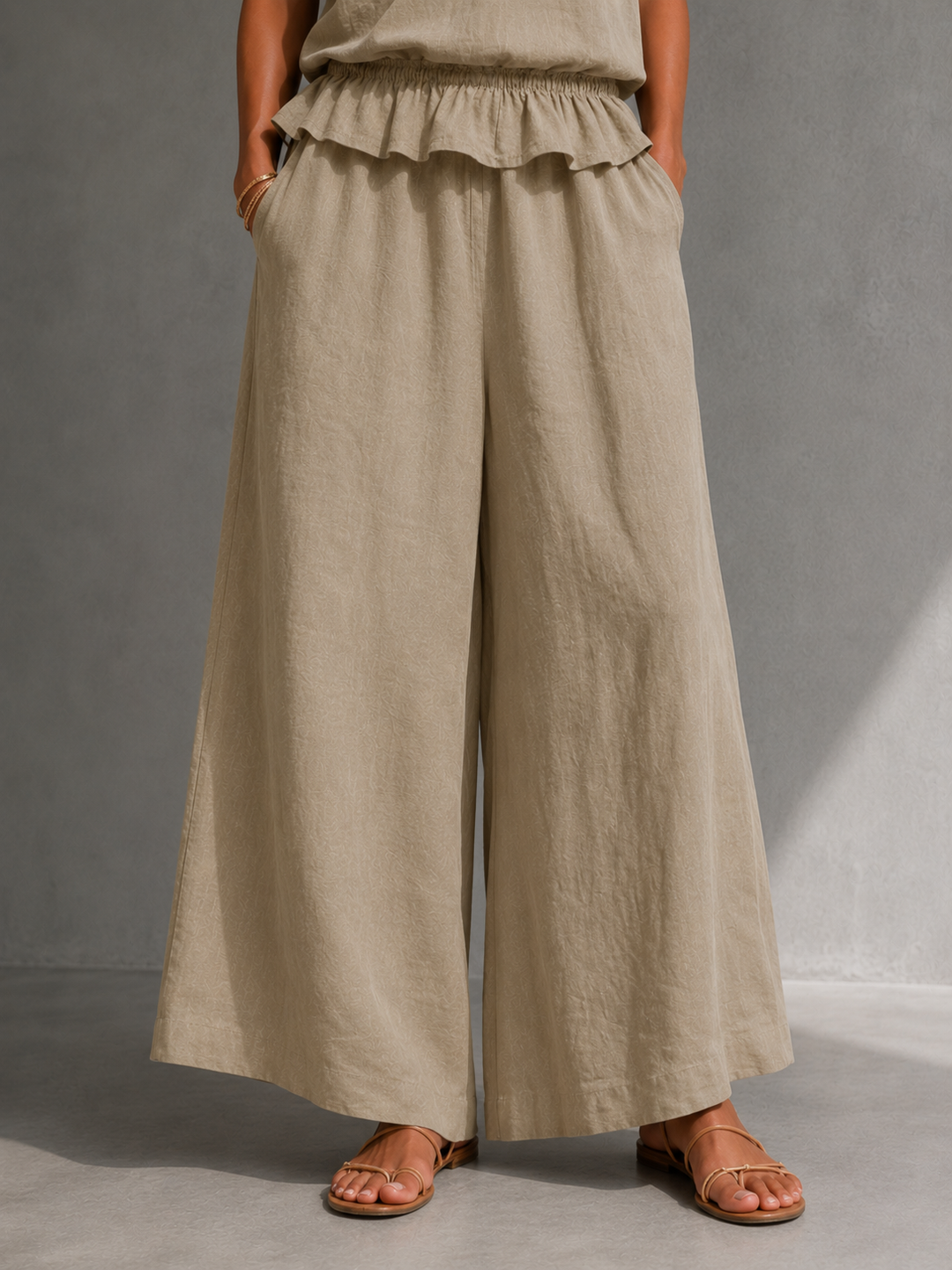 Léa | Ensemble fluide avec haut et pantalon large