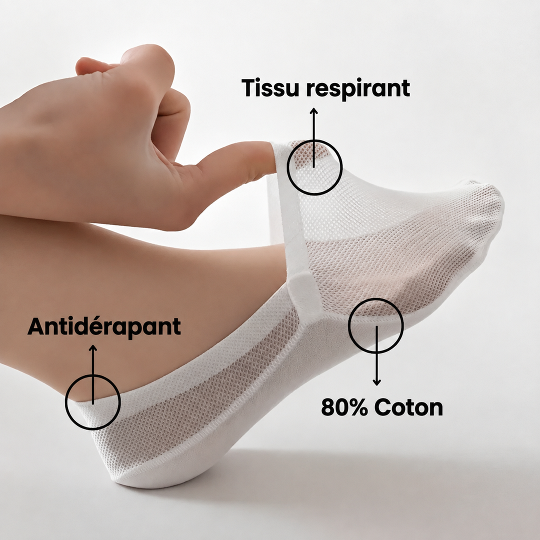 Chaussettes invisibles – 5 paires | 2 achetés = 1 offert