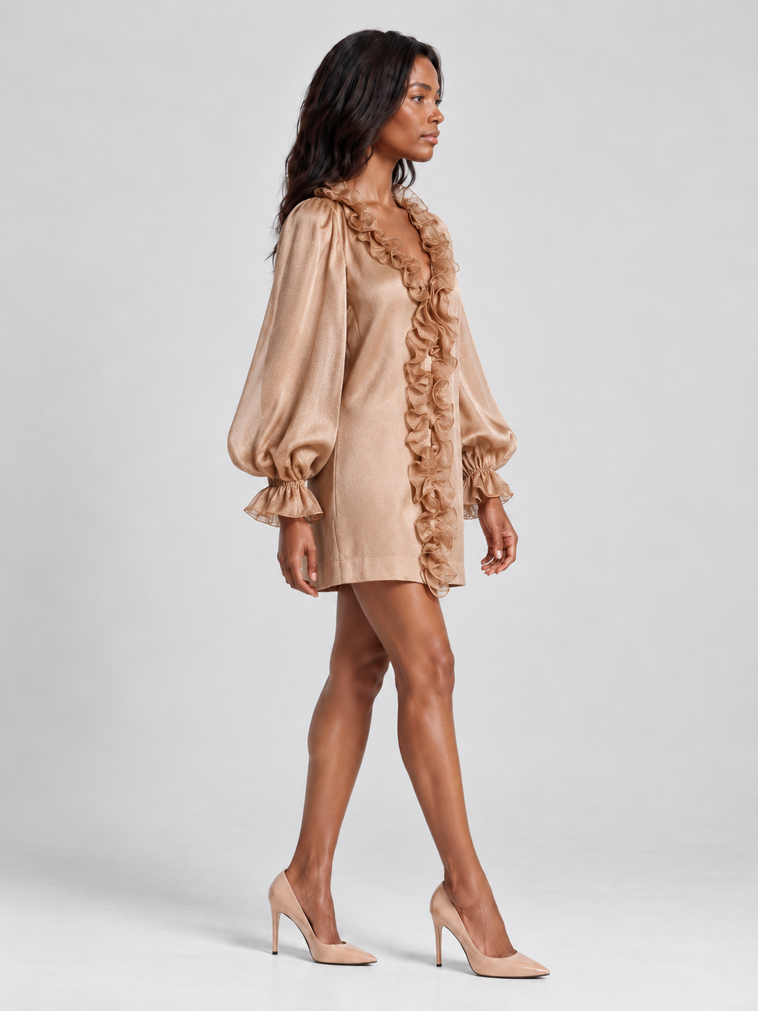 Élise™ | Robe courte à volants élégants