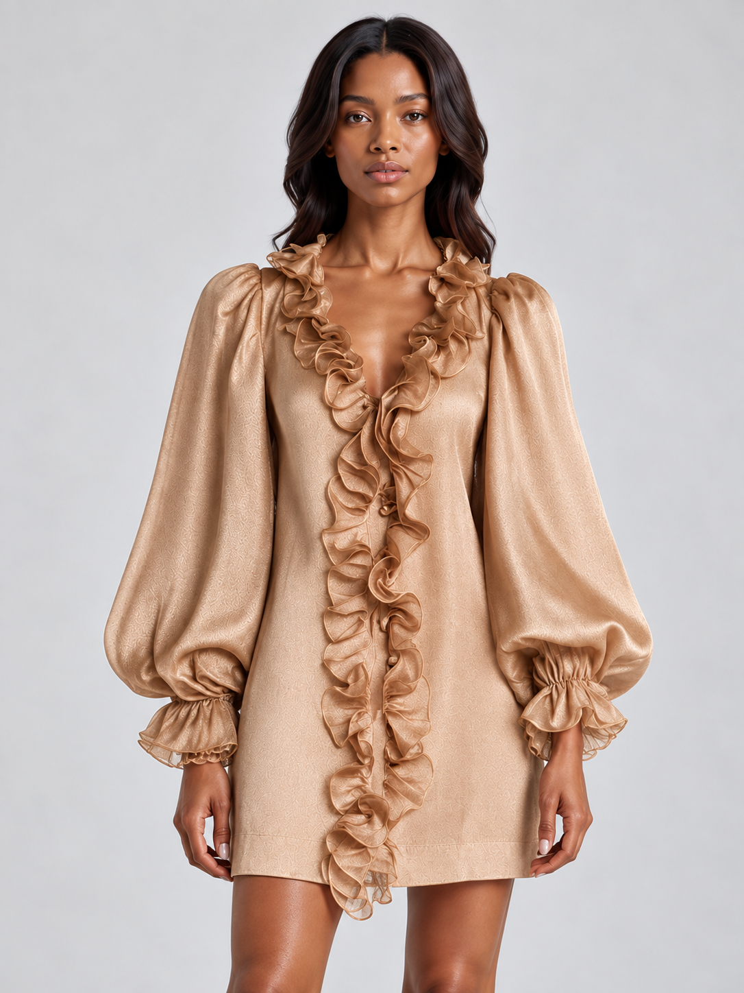 Élise™ | Robe courte à volants élégants