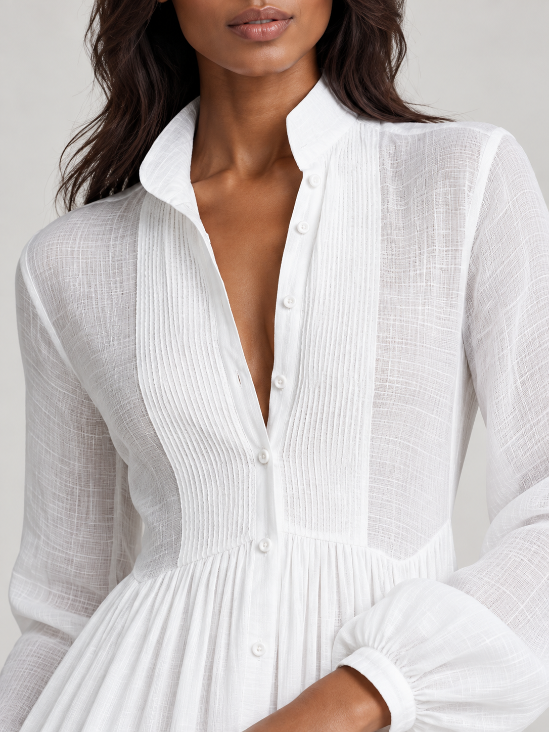 Amélie™ | Robe longue fluide en mélange de lin