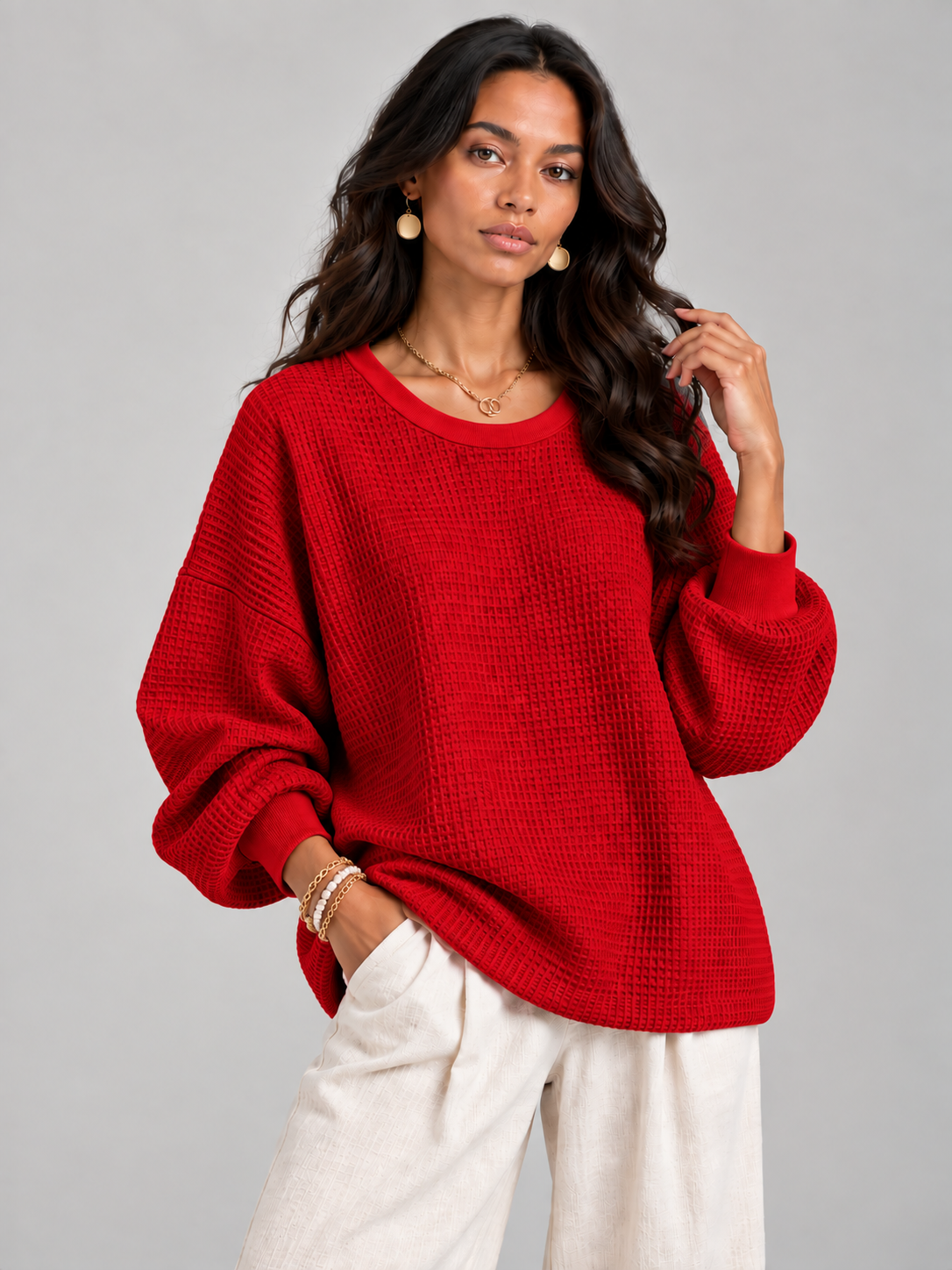 Noémie™ | Pull gaufré classique