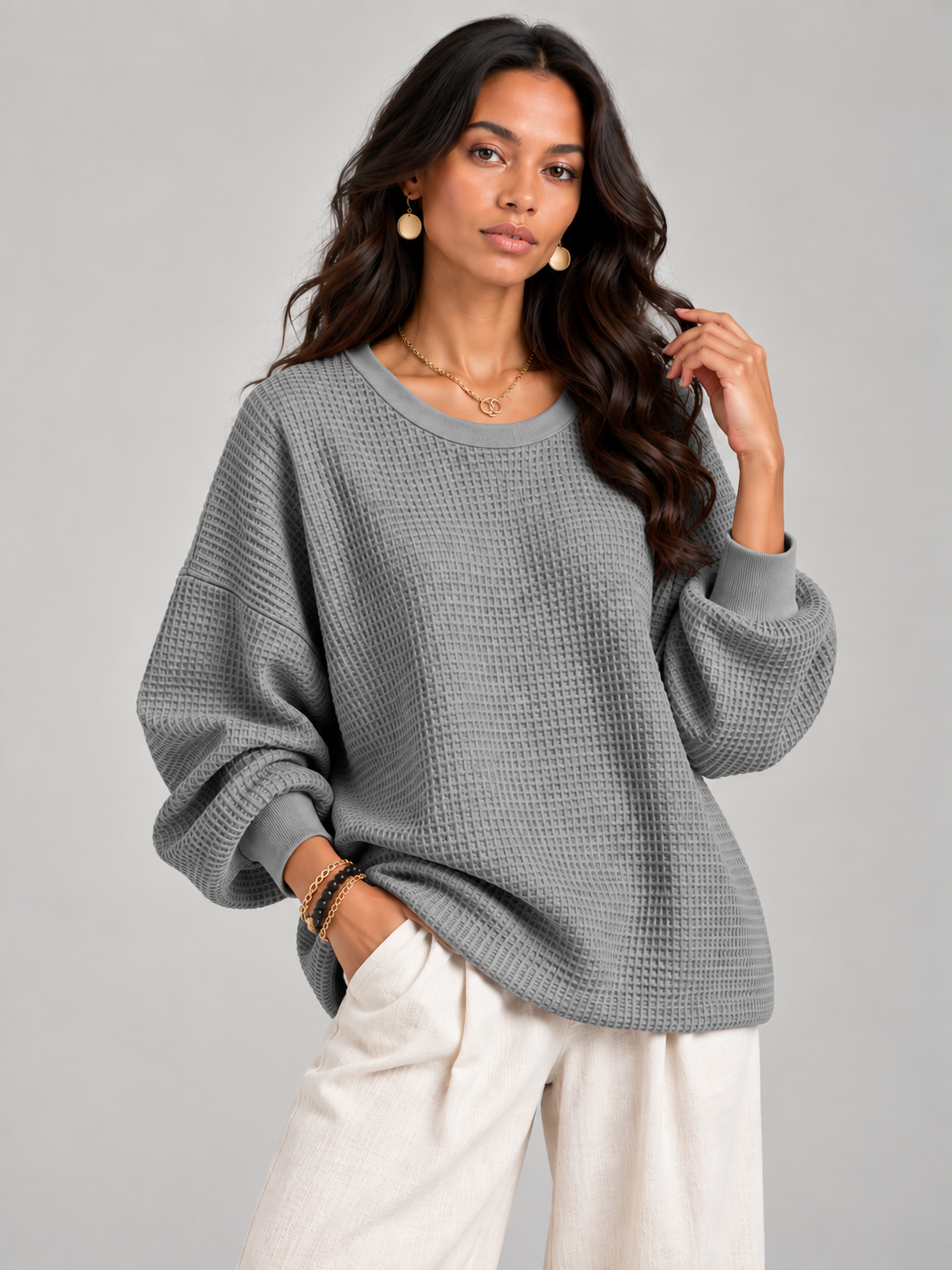 Noémie™ | Pull gaufré classique