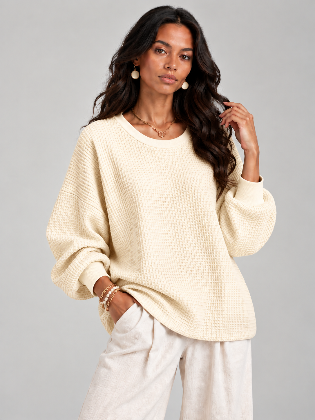 Noémie™ | Pull gaufré classique