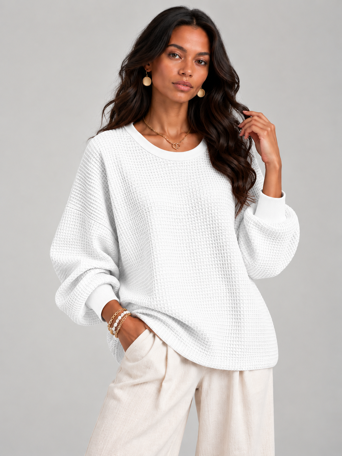 Noémie™ | Pull gaufré classique
